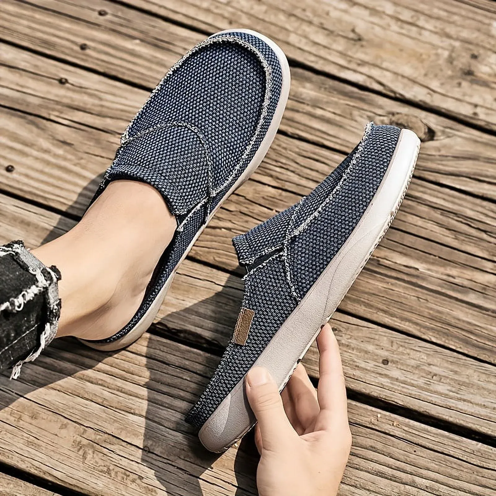 men's summer breathable canvas shoes