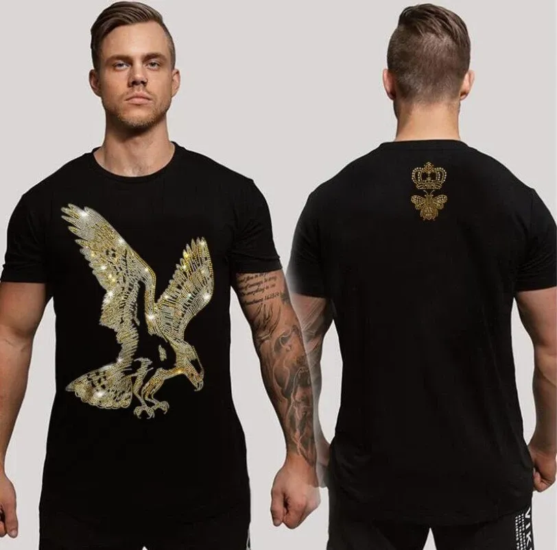 Short-sleeved trendy men's summer new large-sized youth trendy base shirt