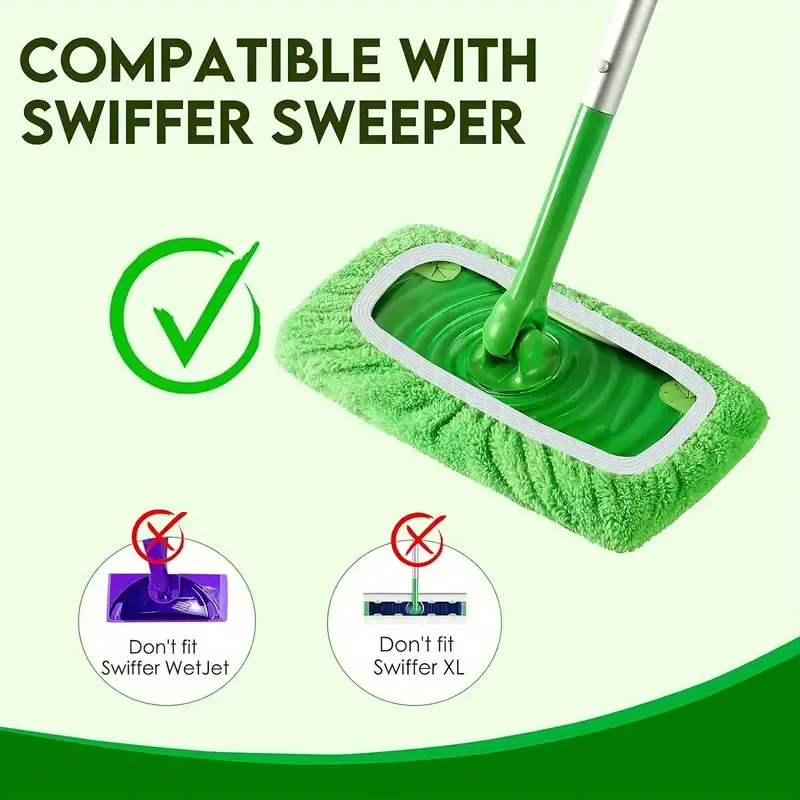 Sweeper Compatible Microfiber Mop Pads