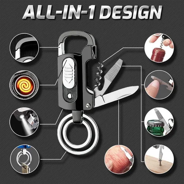 Multi-Functional Keychain Lighter