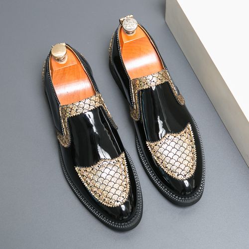 Personalized dragon scale sequin casual shoes