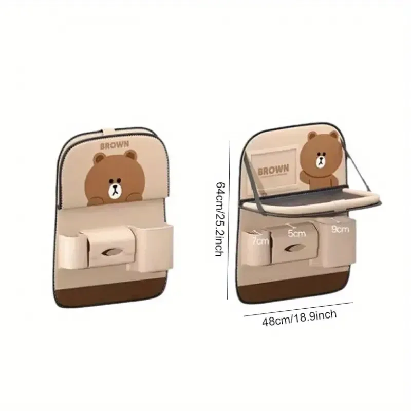 Brown Bear Car Seat Back Organizer