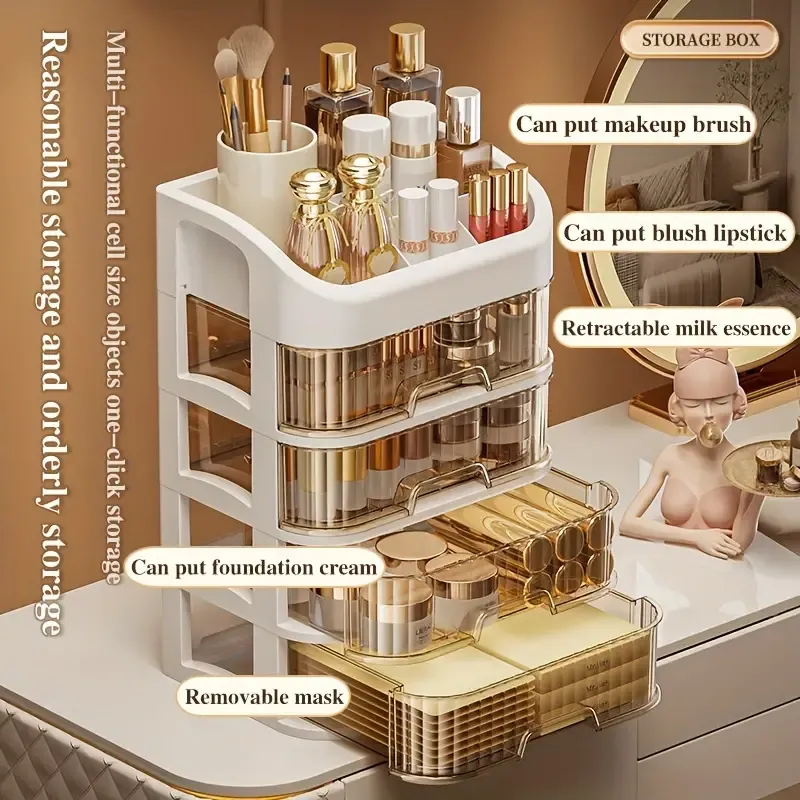 Elegant Cosmetic Organizer Display Case