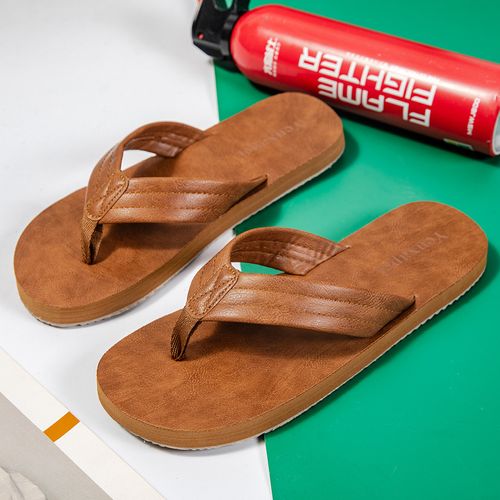 Premium Mens Trendy Solid Thong Sandals