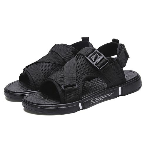 Men's Open Toe Breathable Sandals With Adjustable Buckle, Comfy Non Slip Durable Beach Water Shoes For Men's Outdoor Activities