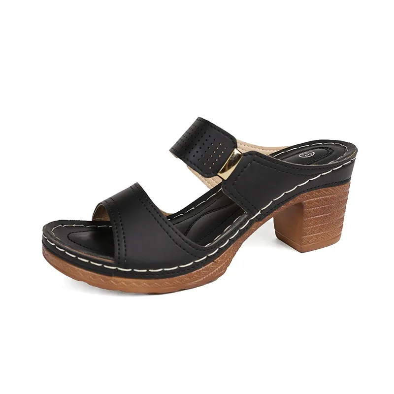Summer chunky heel high-heeled sandals for fashionable and casual wear