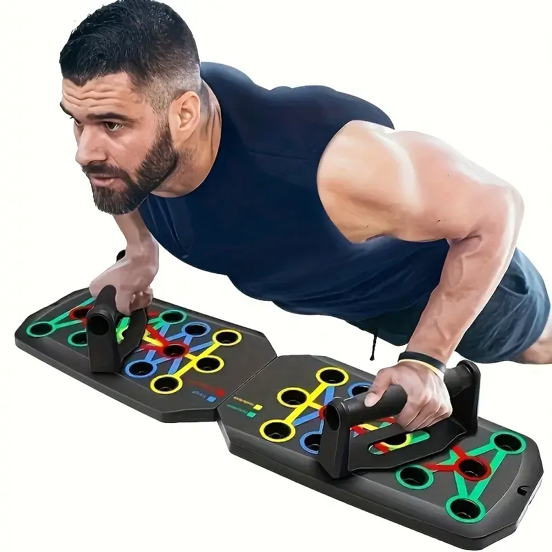 1pc Multifunctional Push Up Board, Portable Foldable Push-up Board, Home Workout Equipment, For Chest Muscle Exercise, Strength Training