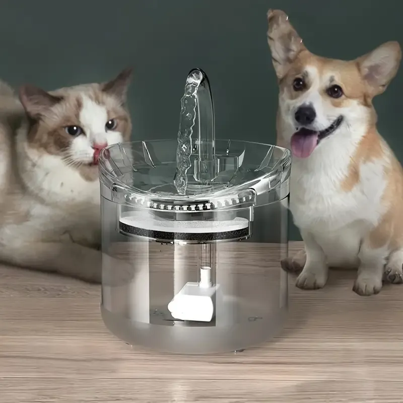 1.8L Smart Pet Water Fountain, Automatic Cat Water Fountain, Transparent Ultra Quiet Cat Water Dispenser For Indoor Cats