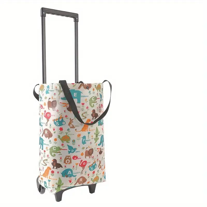 Versatile 2-in-1 Foldable Steel & Waterproof Oxford Fabric Shopping Cart with Large Capacity - Sustainable, Perfect for Camping, Business, Groceries & Deliveries