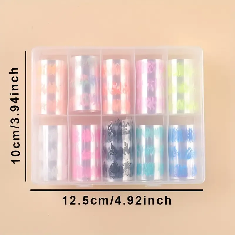 Fluorescent flame transfer nail paper