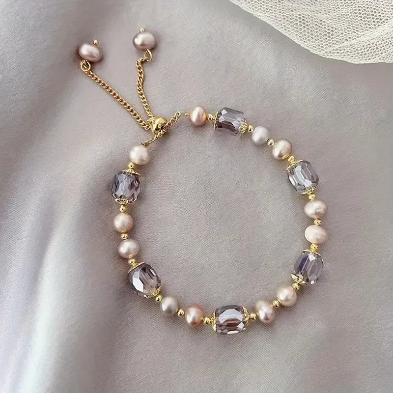 2pc Men Vintage Faux Pearl Bracelet, Delicate Hand Accessories Delicate Jewelry Gift