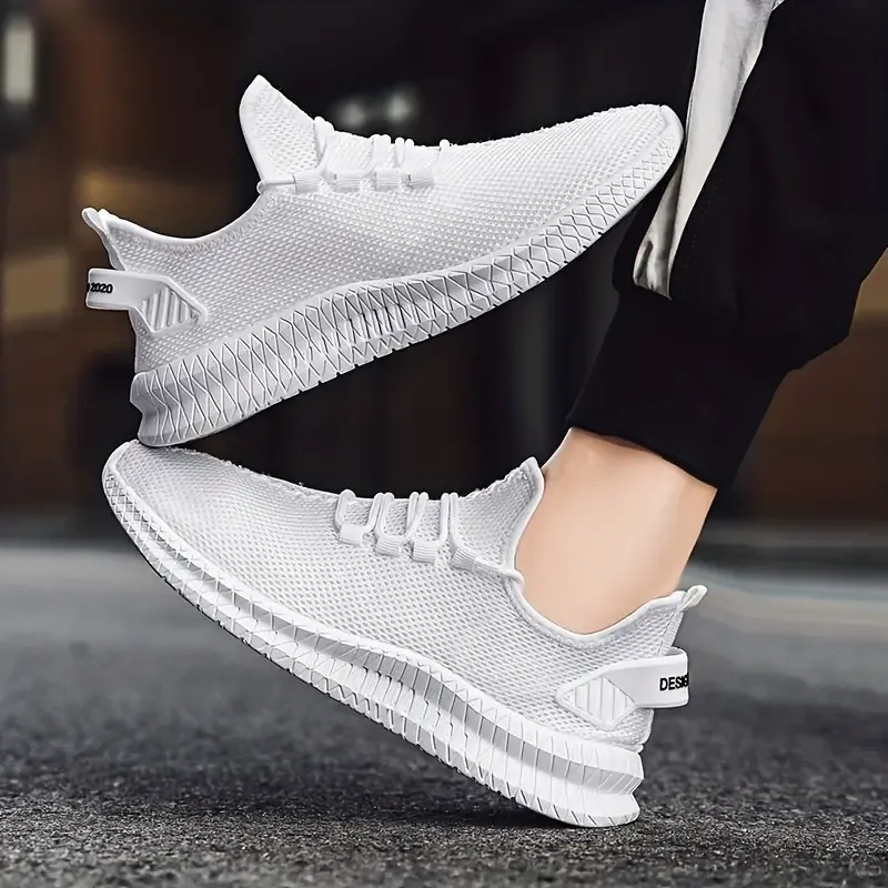 Comfortable Mens Lace-up Slip-on Sneakers