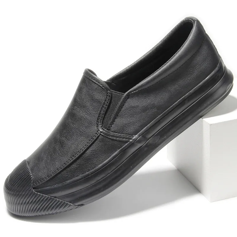 Men's low-top, trendy, classic and wear-resistant small leather shoes that cover the feet