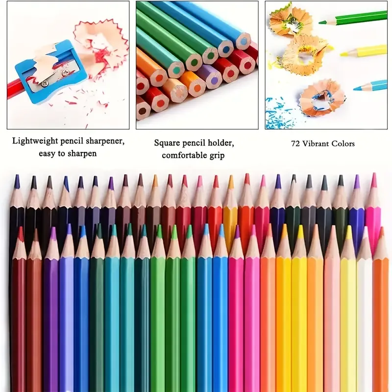 72 Colored Pencils Set