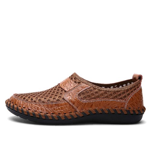 Flip-flops, mesh shoes, breathable, comfortable and soft-soled leather shoes
