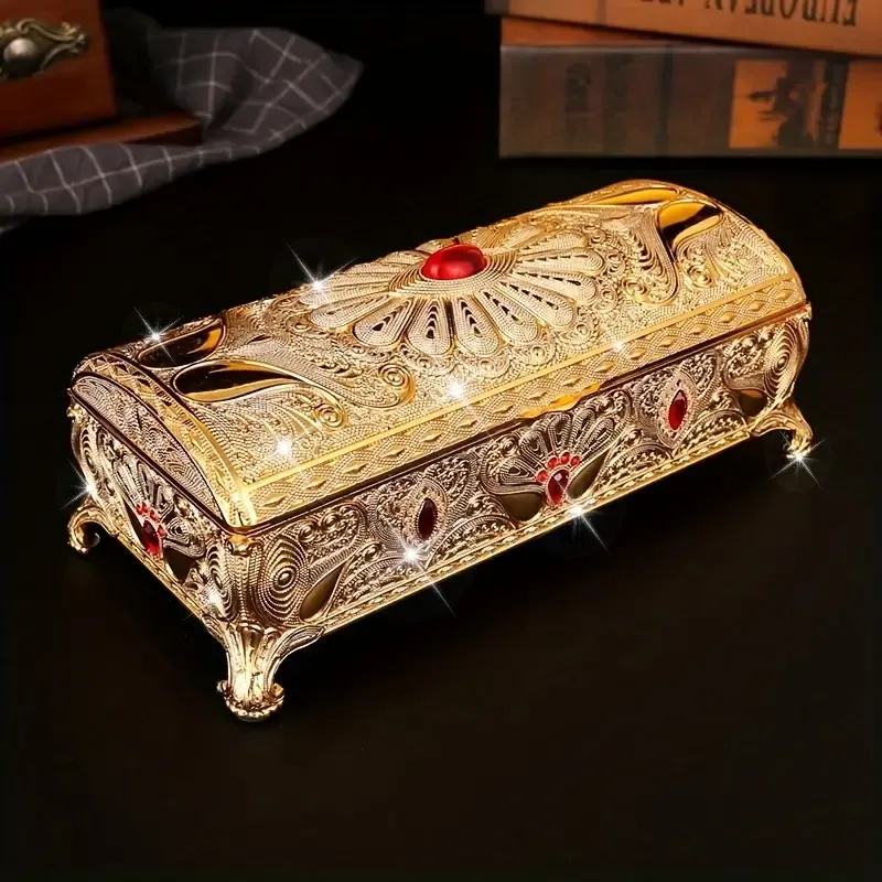 Metal Craft Peacock Jewelry Box
