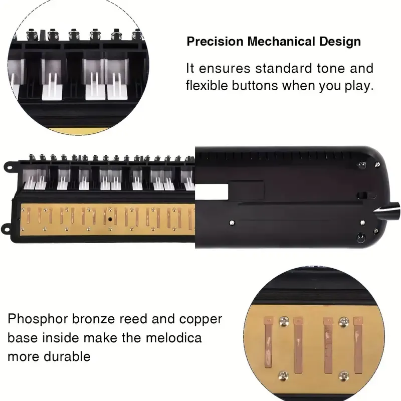 32 Keys Melodica Instrument, Soprano Melodica Air Piano Keyboard Pianica With Soft Long Tube, Short Mouthpiece And Carrying Bag Eid Al-Adha Mubarak