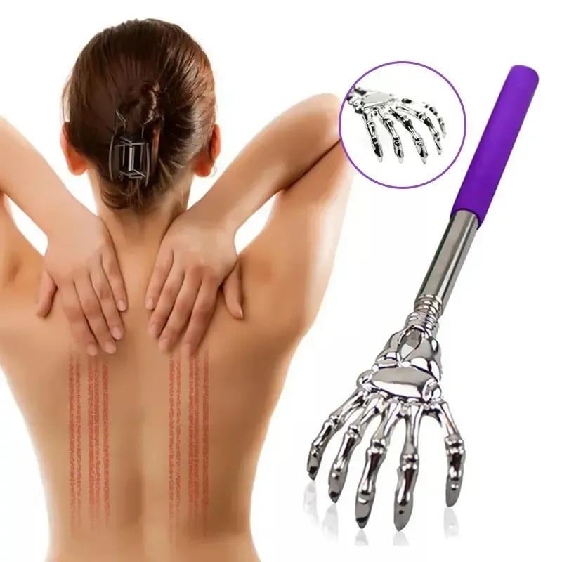 1pc Portable Retractable Stainless Steel Back Scratcher, Scratching Massager, Scratch Back, Scratch Itch Maker