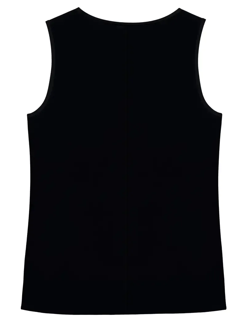 Ring Linked Solid Versatile Tank Top, Casual Sleeveless Top For Summer, Women's Clothing