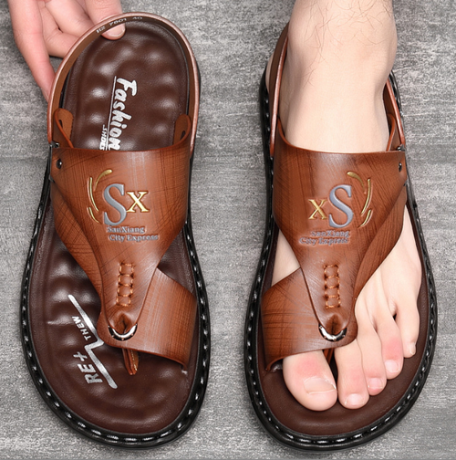 Latex soft sole flip flops beach sandals dual-purpose flip