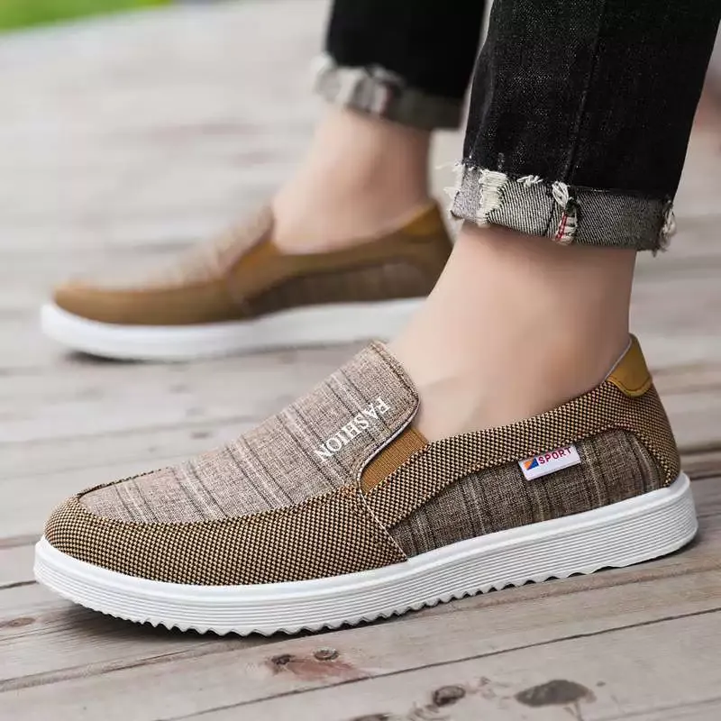 trendy men's casual sneakers slip-on shoes