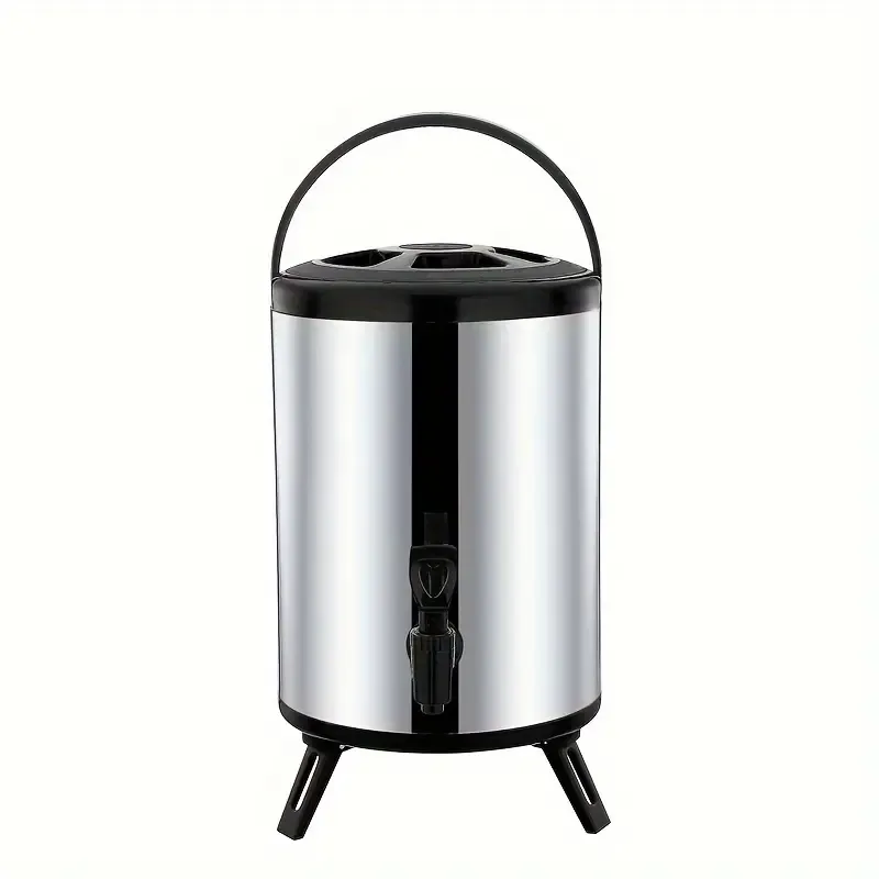 202oz Large Capacity Insulated Milk Tea Bucket with Multi-Layer Cover - Lightweight, BPA-Free Plastic, Perfect for Outdoor Drinks & Kitchen Use
