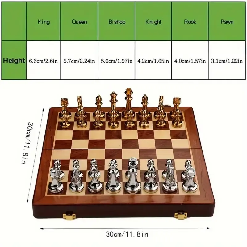 Premium Large Solid Wood Chess Set
