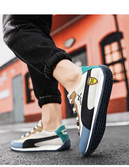 Casual men's shoes summer trend men's forrest gump shoes youth fashion low top leather sports shoes