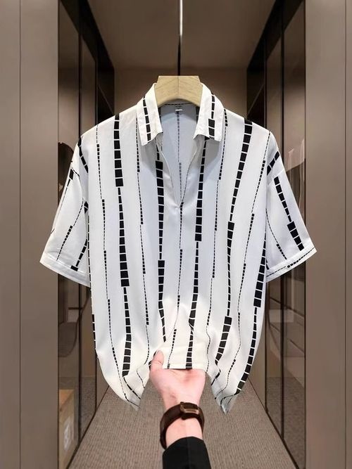 Short-sleeved shirt casual cool mid-sleeve shirt