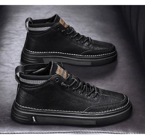High-top casual men's shoes 2025 new style, niche, trendy and versatile sports shoes