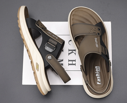 Beach shoes sandals genuine leather soft sole