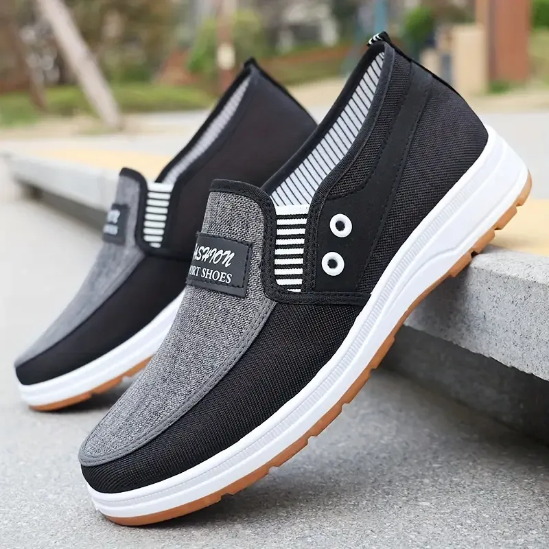 Slip On Casual Shoes For Men's Outdoor Activities, Non Slip Comfy Low Top Sneakers For Outdoor Walking Camping Park Workout, Spring And Summer