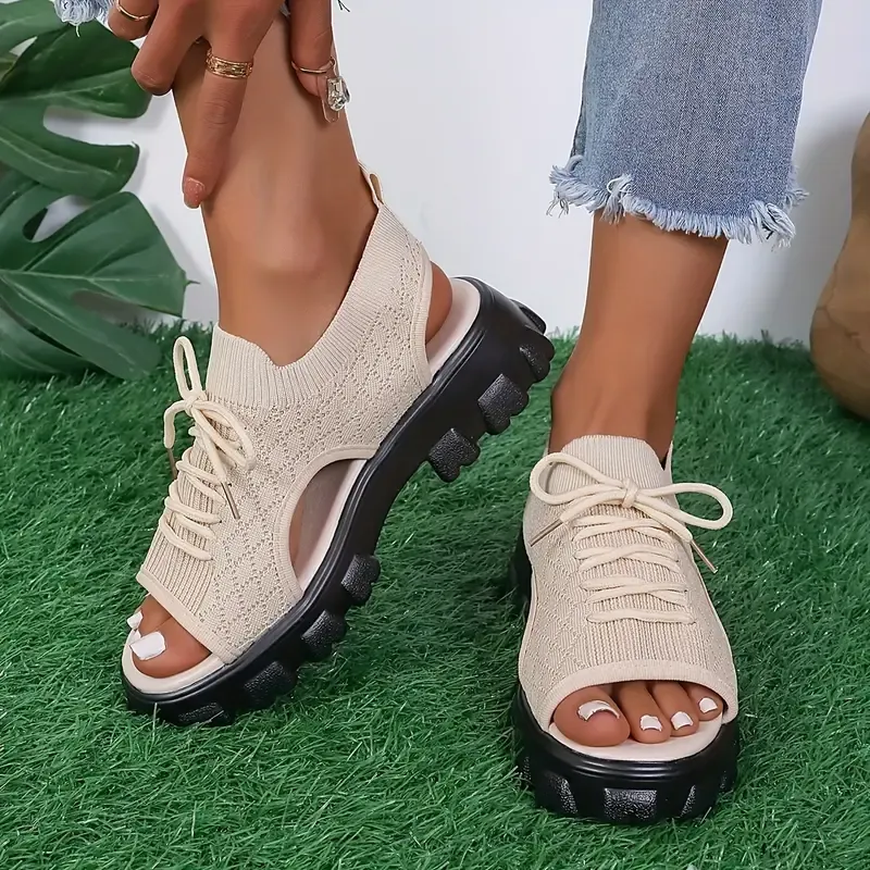 Women'S Thick-Soled Sports Sandals Women'S Summer Leisure Versatile Breathable Fish Mouth Fashion Women'S Sandals