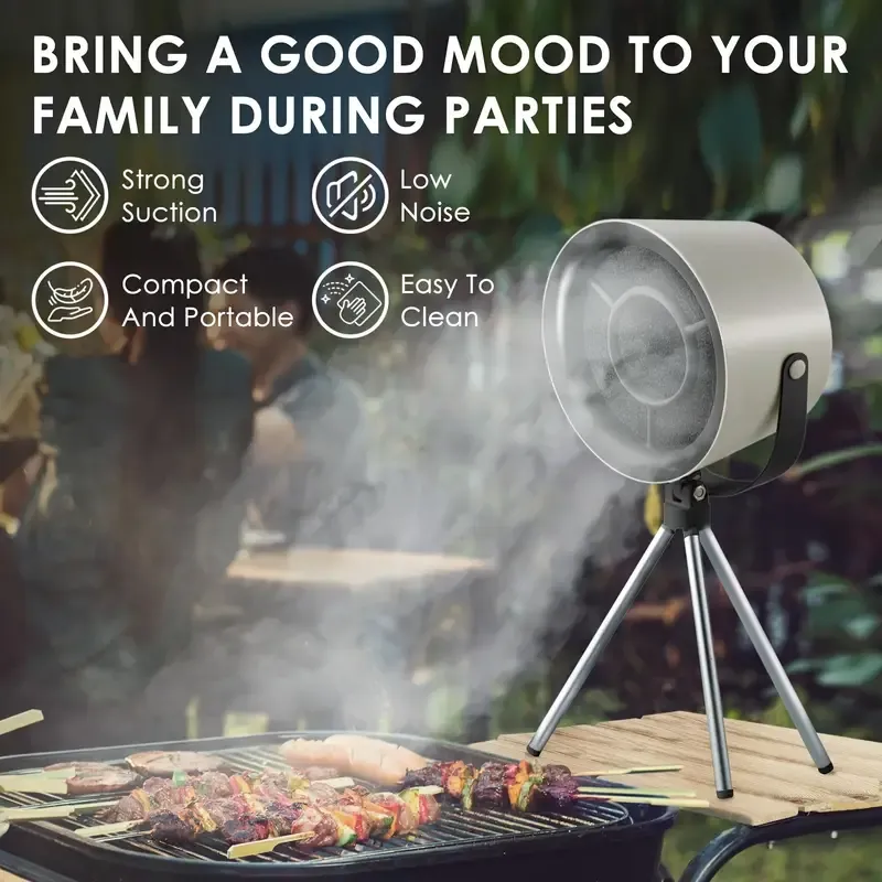 Portable USB-Powered Range Hood for Outdoor Use - Compact Kitchen Exhaust Fan, Ideal for Hot Pot & BBQ