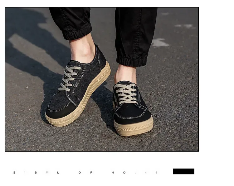 Canvas shoes for men, new Spring and Autumn 2025, versatile casual board shoes, anti-slip flat student shoes, breathable, casual sports