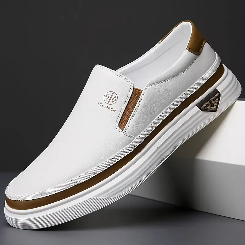 Men's Casual Slip-On Loafers - Soft Sole, Non-Slip, Breathable Microfiber Faux Leather for Everyday & Vacation Wear