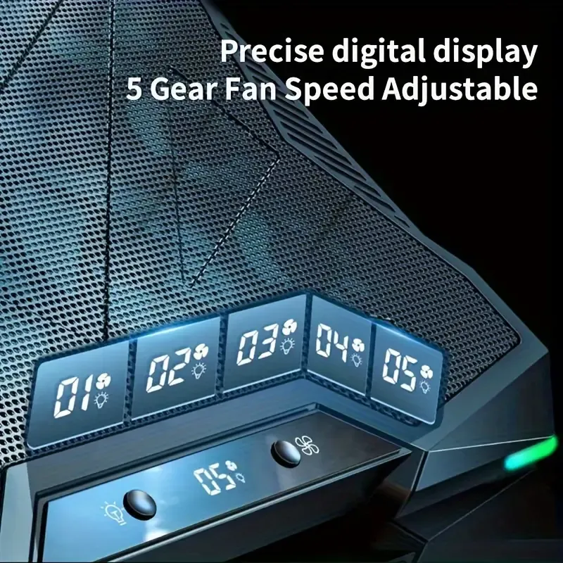 Gaming Laptop Cooling Pad with 10 Cooling Fans