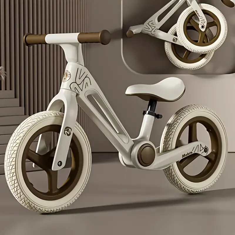 Kids Foldable Bicycle  - Carbon Frame, Plastic Wheels, Drum Brake - Lightweight Balance Bike for Children