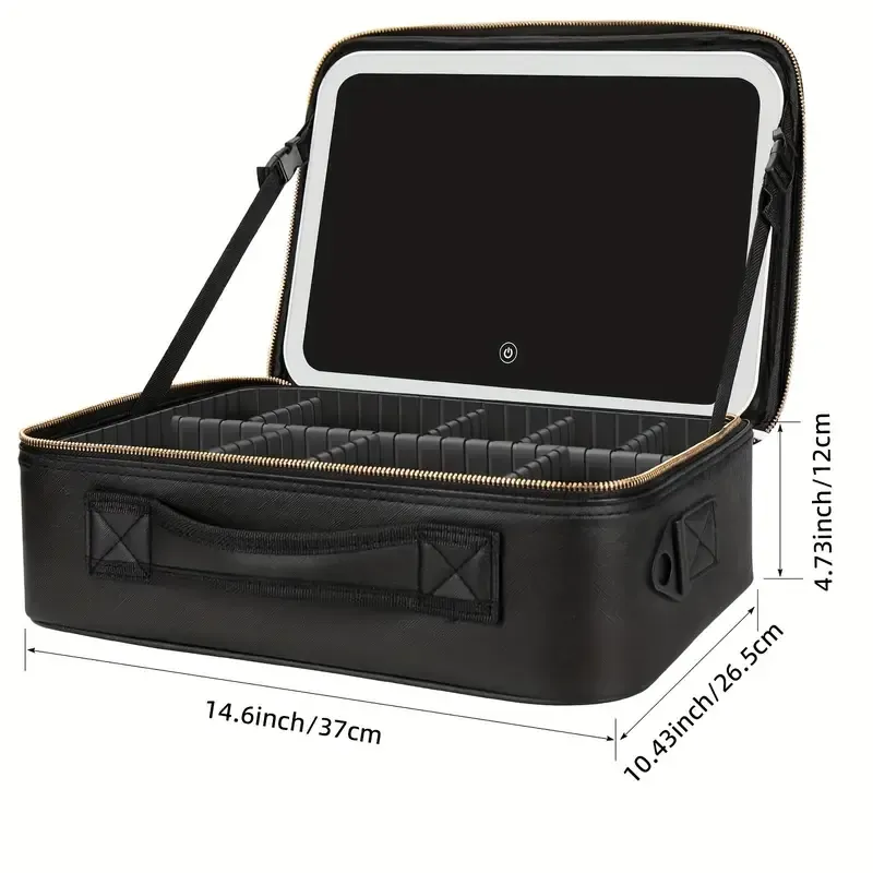 makeup bag with LED mirror