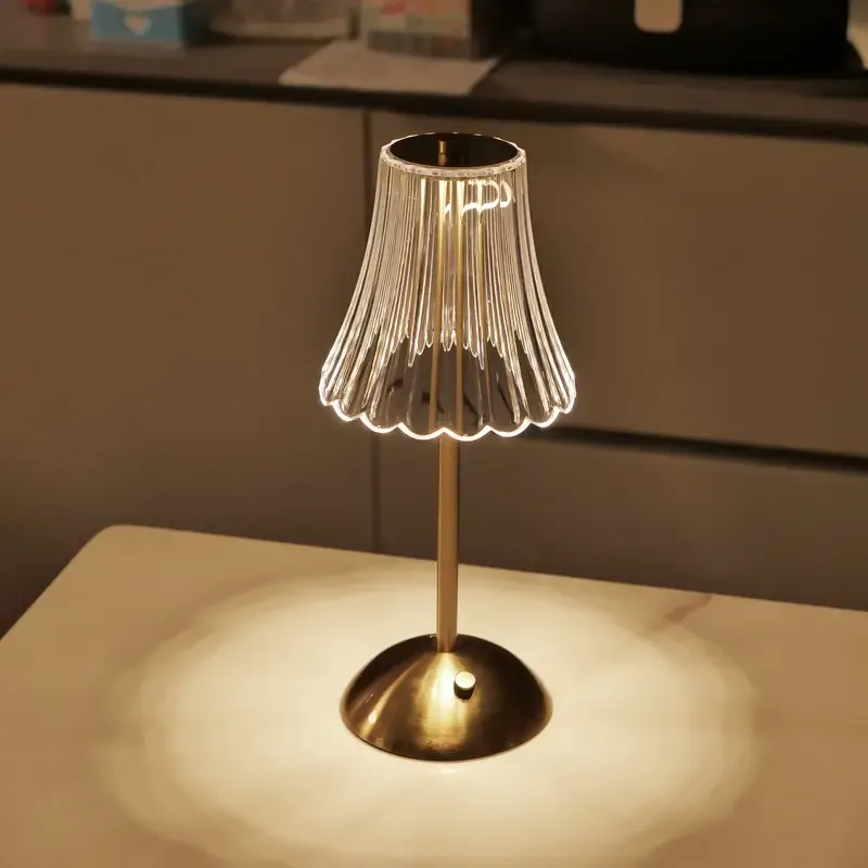 Modern Geometric LED Desk Lamps, USB Rechargeable Touch Sensor Bedside Table Lamps, Adjustable Lighting for Bedroom, Home Use, 3 Lighting Modes, 5V, Holiday & Sports Themed