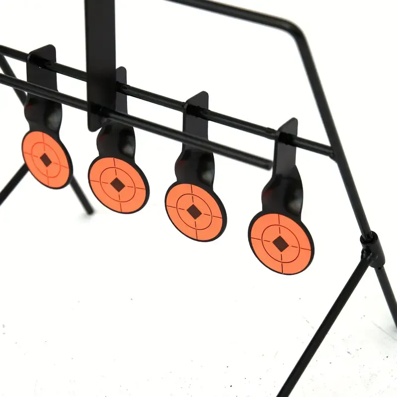 Metal Frame Practice Target Stand With Four Spinner Targets For Indoor And Outdoor Training