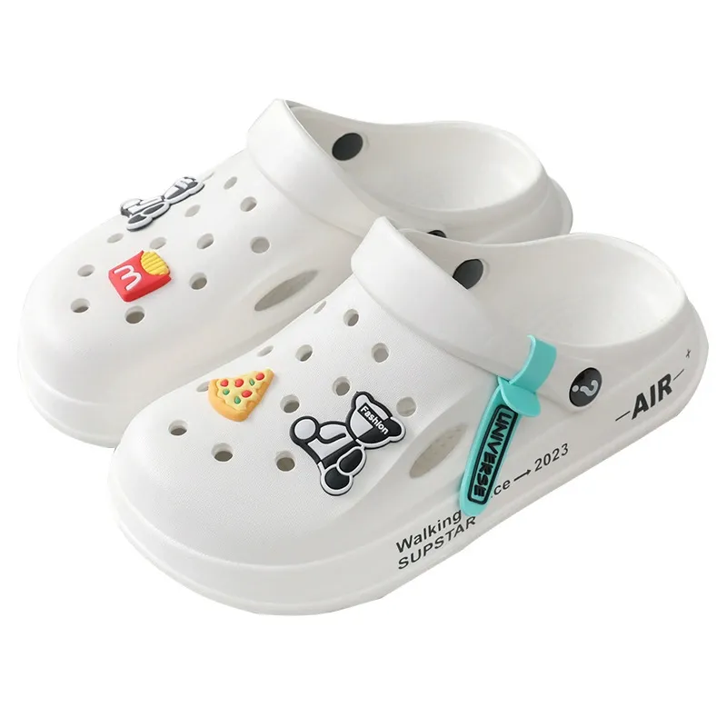Hole-sock Men's 2025 New Summer Head Sandals with Anti-Slip Soft Bottoms for Beach Wear