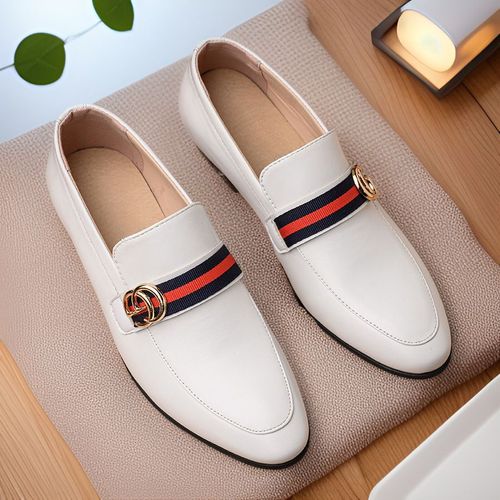 British style pointed-toe business leather slip-on casual breathable men's shoes horsebit buckle loafers high-end handsome trendy leather shoes