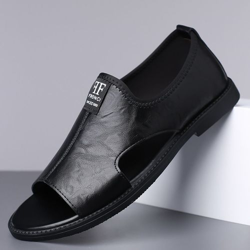 Men's Sandals 2025 New Style, Beach Shoes, Hollowed-out, Breathable, Non-slip, Casual, Plus Size Leather Sandals for Men
