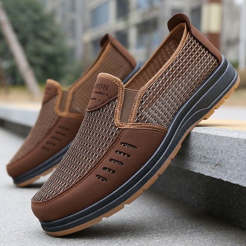 New style men's shoes summer men's slip-on breathable mesh shoes