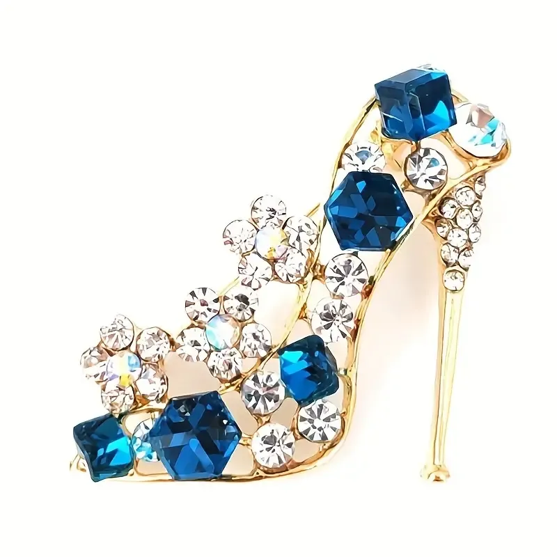 High Heels Shoes Shape Alloy Brooch Pin