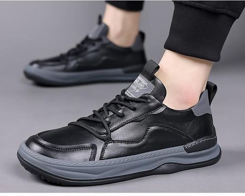 Breathable, fashionable, versatile, retro soft leather casual sneakers