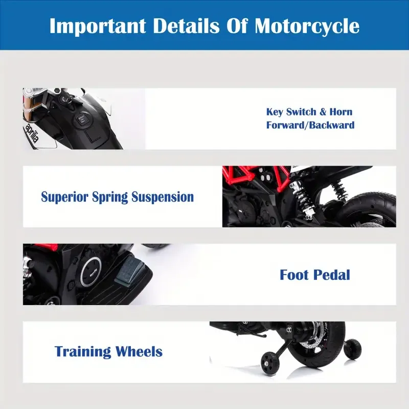 Kids' Electric Dirt Bike Ride-On Toy