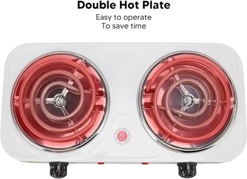 Electric Countertop Stove, 2000W Multifunctional 2 Portable Cooking Stove Electric Hot Plate Double for Home and Outdoor