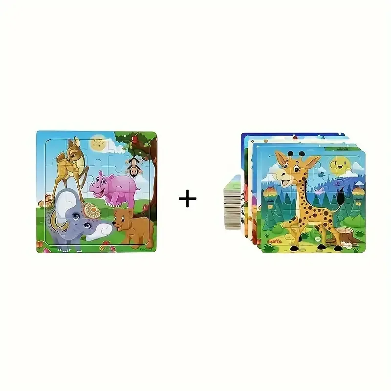Wooden Puzzles For Youngsters Cartoon